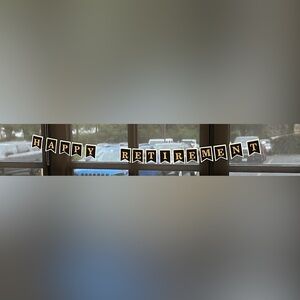 Black and Gold Retirement Banner